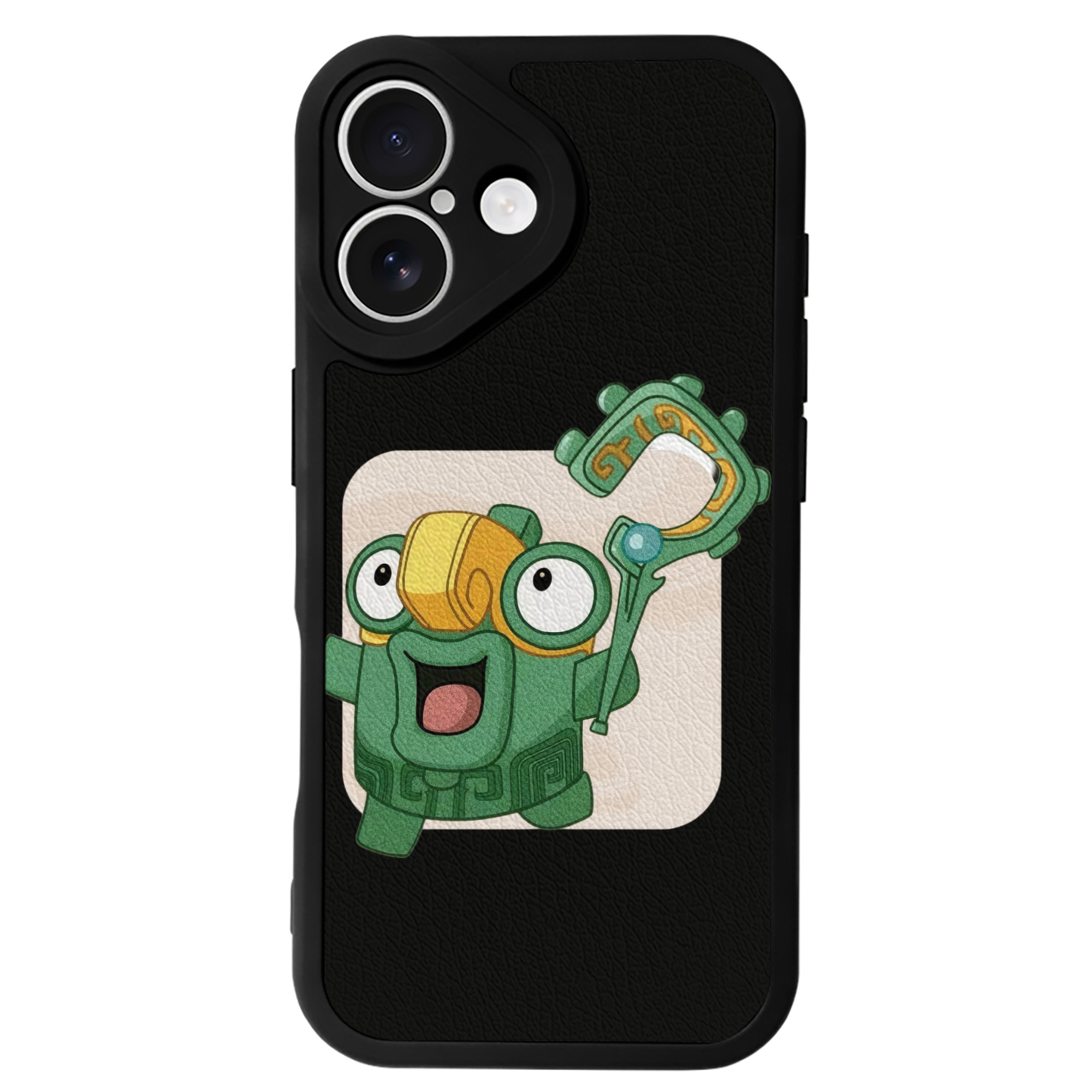 （画像用） Ne Zha 2 ナタ 魔童の大暴れ 【iPhone 16シリーズ対応】シリコンスマホケース（レザー調） 材質：シリコン